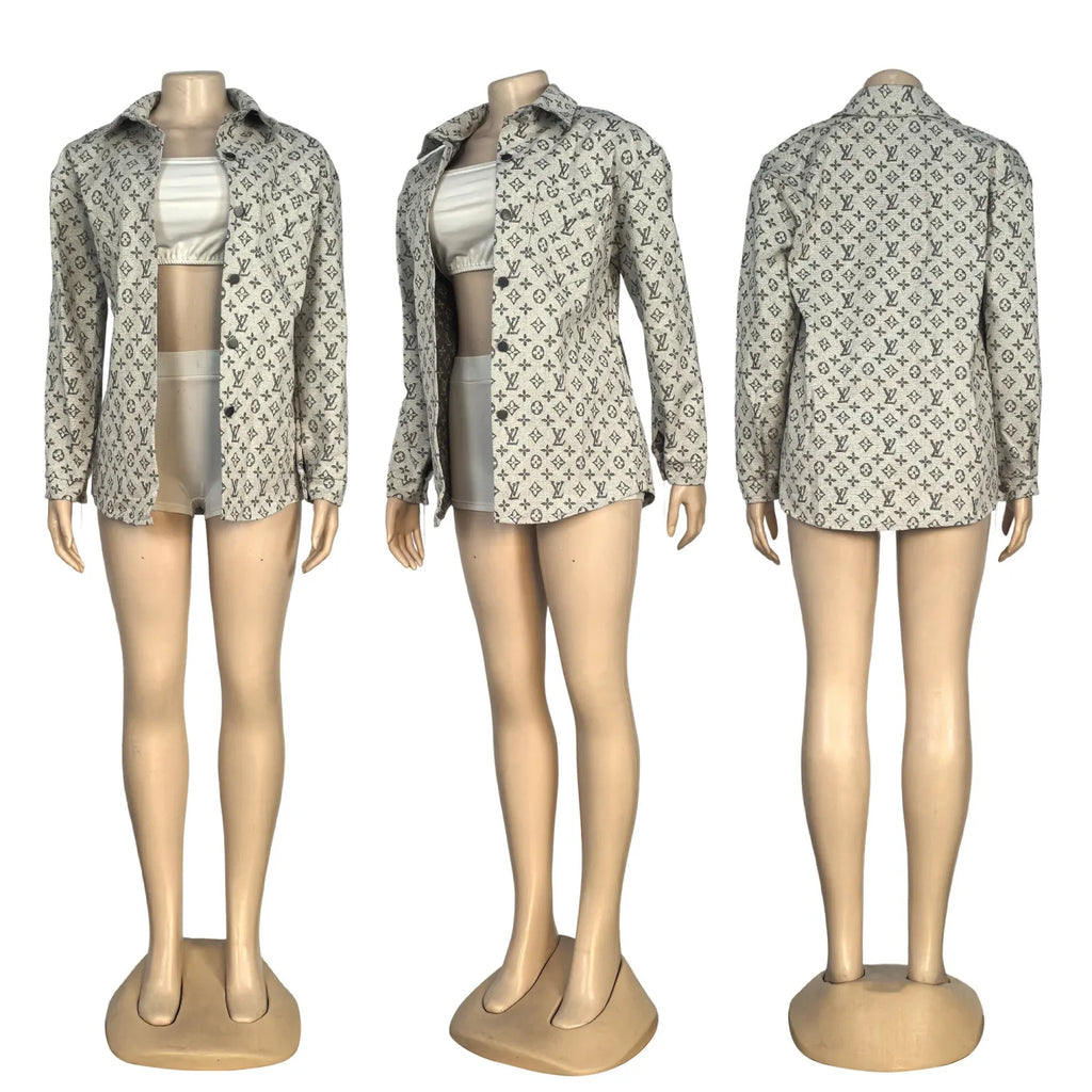 Single-breasted Women's Washed Denim Jacket