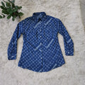 LV SUPREME Denim Retro Printed Long Sleeve Shirt