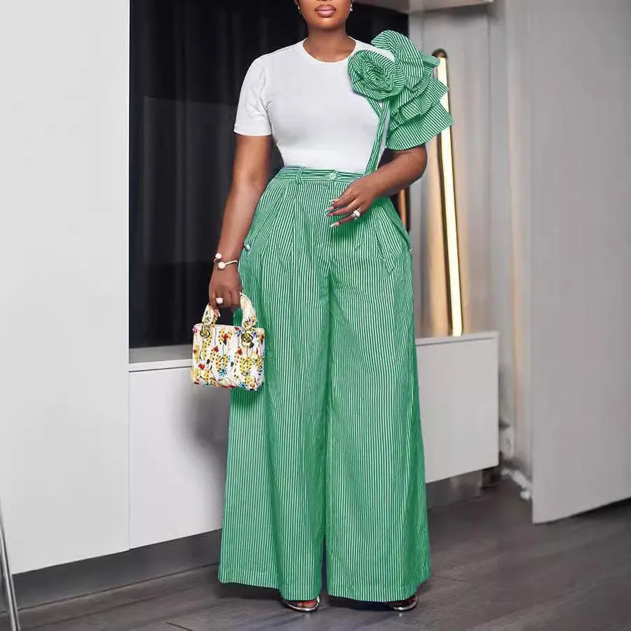 STRIPE TWO PIECE PANTS SETS