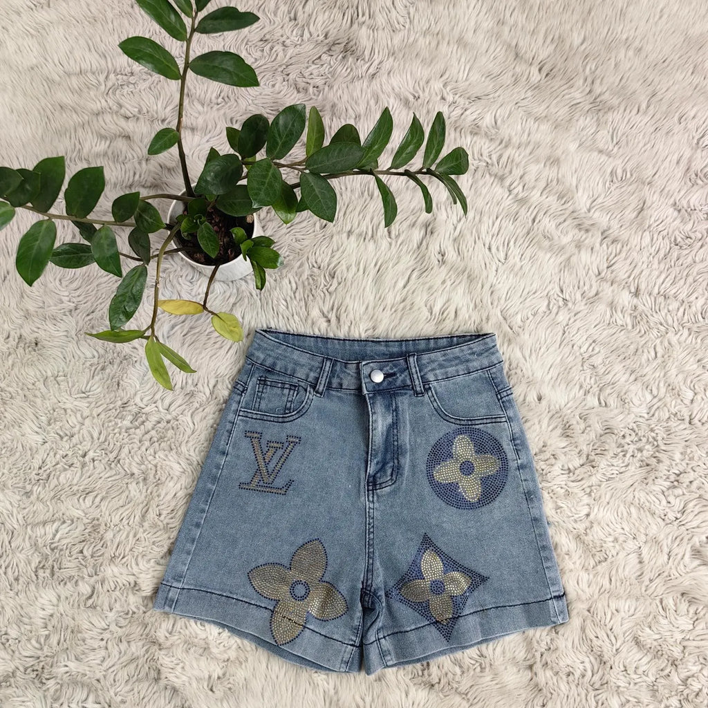 LV JEAN SHORTS